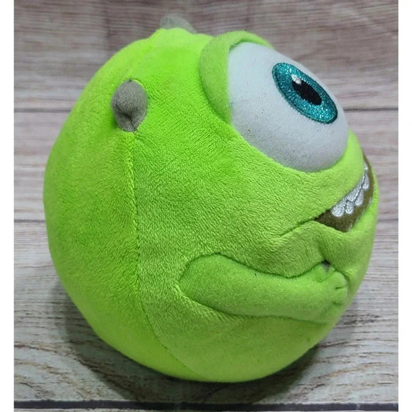 TY Monsters University Plush Mike Wazowski Monster Stuffed Toy Green 4.5" 2013 - Picture 3 of 5